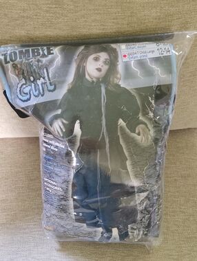 New Zombie Girl Child Costume Size 12-14 (Large)